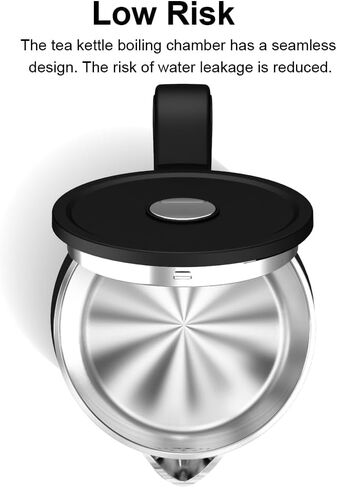 Onlicuf Temperature Control Electric Kettle, 304 Stainless Steel Interior Tea Kettle & Hot Water Boiler with Display, Auto-Off & Boil-Dry Protection, 1.7L, Keep Warm, Fast Boiling, BPA Free. in Kuwait