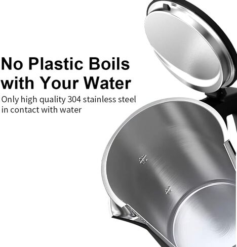 Onlicuf Temperature Control Electric Kettle, 304 Stainless Steel Interior Tea Kettle & Hot Water Boiler with Display, Auto-Off & Boil-Dry Protection, 1.7L, Keep Warm, Fast Boiling, BPA Free. in Kuwait