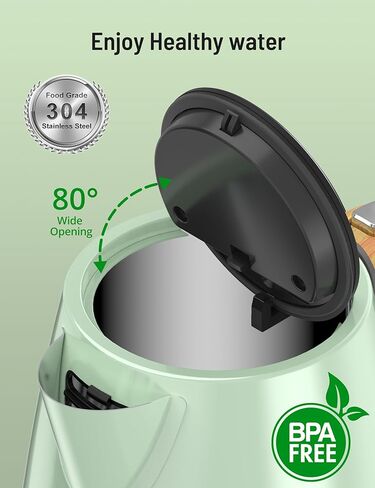 Electric Kettle, Paris Rhone Stainless Steel Electric Water Kettle, 1.7L, BPA-Free Electric Teapot with 1500W, Auto Shutoff, Boil-Dry Protection, LED Indicator, Coffee and Tea, Black in Kuwait