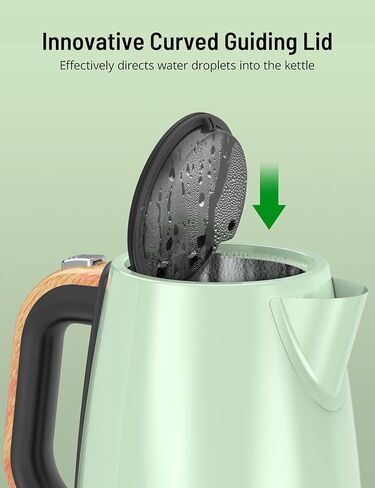 Electric Kettle, Paris Rhone Stainless Steel Electric Water Kettle, 1.7L, BPA-Free Electric Teapot with 1500W, Auto Shutoff, Boil-Dry Protection, LED Indicator, Coffee and Tea, Black in Kuwait