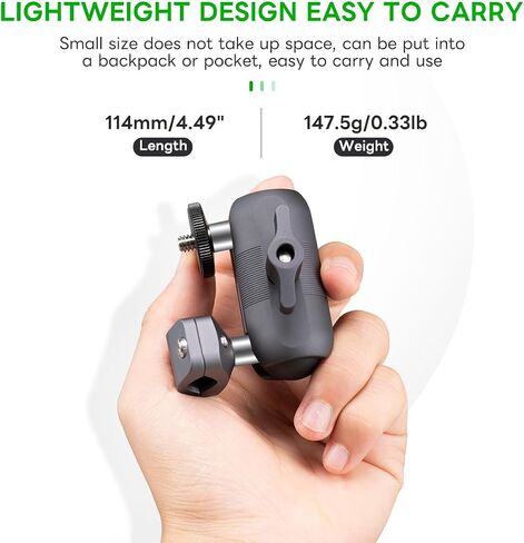 FANAUE GB-02T6 Super Clamp Camera Mount Monitor Magic Arm Double Ball Head Adapter with 1/4"-20 Thread for Canon/Nikon/DSLR/Gopro/LED Lights/Insta360, Can be Mounts on Handlebar of Bike Motorcycle ect in Saudi Arabia