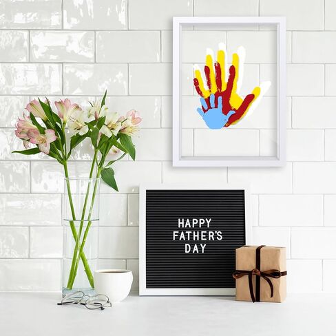 مجموعة طباعة اليد العائلية من Omrhvi، إطار تذكار DIY، مجموعة زينة مطبوعة يدويًا، هدايا عائلية للأجداد، الآباء الجدد، عيد الأم، عيد الأب، الذكرى السنوية، عيد الميلاد، مع 6 دهانات غير سامة in Kuwait