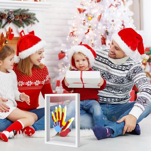 مجموعة طباعة اليد العائلية من Omrhvi، إطار تذكار DIY، مجموعة زينة مطبوعة يدويًا، هدايا عائلية للأجداد، الآباء الجدد، عيد الأم، عيد الأب، الذكرى السنوية، عيد الميلاد، مع 6 دهانات غير سامة in Kuwait