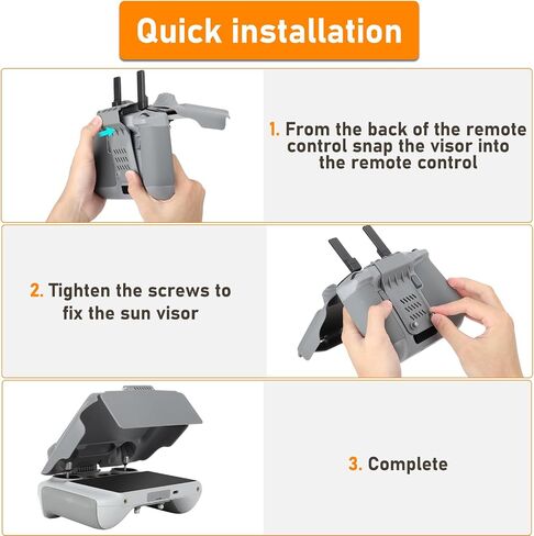 O'woda Mini 4 Pro RC 2 Sun Hood Cover, 2 in 1 RC 2 Remote Controller Sun Shade Joysticks Protector for DJI RC 2 Drone Remote Controller Accessories in Saudi Arabia