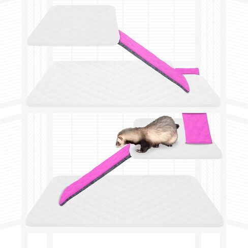 بطانة صوف مناسبة من Paw Inspired® لقفص Ferret Nation/Critter Nation* | للقوارض والجرذان والشنشيلا والقنافذ وغيرها من الحيوانات الصغيرة (رمادي، بطانة سفلية) in Saudi Arabia