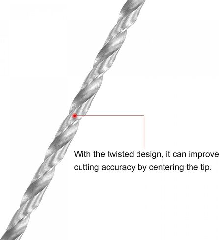 uxcell HSS(High Speed Steel) Extra Long Twist Drill Bits, 4mm Drill Diameter 200mm Length for Hardened Metal Woodwork Plastic Aluminum Alloy 6 Pcs in Saudi Arabia