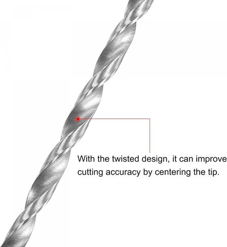 uxcell HSS(High Speed Steel) Extra Long Twist Drill Bits, 4mm Drill Diameter 200mm Length for Hardened Metal Woodwork Plastic Aluminum Alloy 6 Pcs in Saudi Arabia