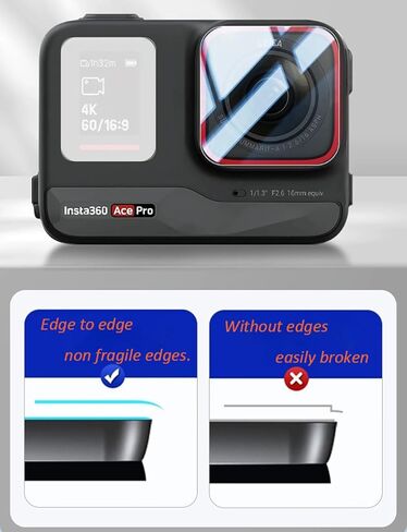 Epivol لـ Insta360 Ace Pro ملحقات الشاشة الزجاجية المقسى 360Ace Pro عدسة واقية - مجموعة 2 in Kuwait