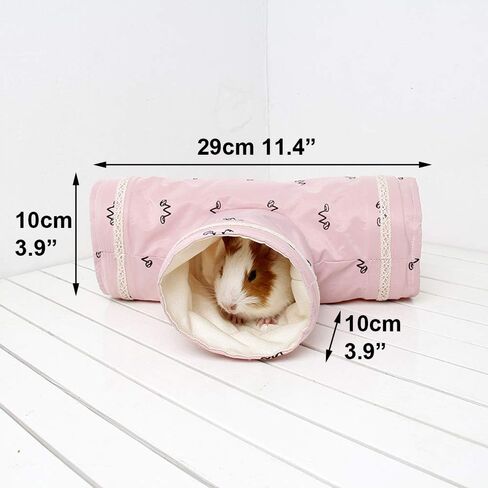 Amakunft Guinea Pig Play Tunnels & Tubes, Hamster Hideouts, Small Animal Activity Structures, Blue, 10cm Entrance, 3 Way Access, Made of Cotton and Polyester, Easy to Wash and Dry in Kuwait