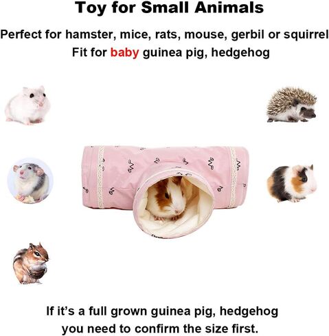 Amakunft Guinea Pig Play Tunnels & Tubes, Hamster Hideouts, Small Animal Activity Structures, Blue, 10cm Entrance, 3 Way Access, Made of Cotton and Polyester, Easy to Wash and Dry in Kuwait