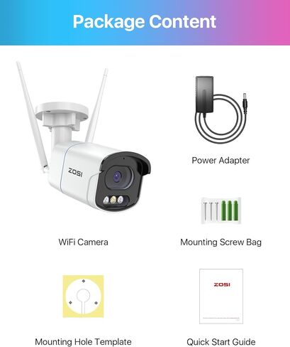 ZOSI C291 4MP 2.5K WiFi Solar Security Camera Outdoor, Wireless Battery Powered 360 View PT Camera with PIR Smart Detection, Color Night Vision, Two-Way Talk, Spotlight & Siren Alarm (No SD Card) in Saudi Arabia