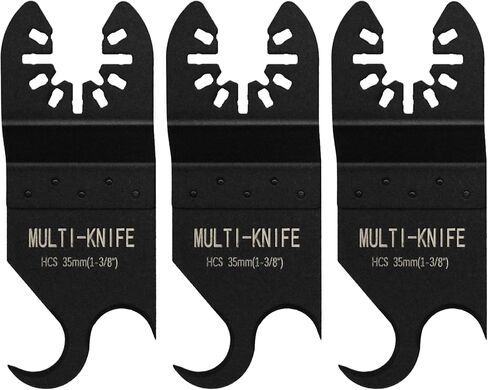 3 قطع من شفرات المنشار المتأرجحة لقطع المعادن، شفرات منشار متعددة الأدوات لقطع السجاد PVC، وألواح الأسقف والكرتون، أسود in Kuwait