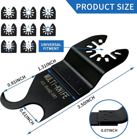 3 قطع من شفرات المنشار المتأرجحة لقطع المعادن، شفرات منشار متعددة الأدوات لقطع السجاد PVC، وألواح الأسقف والكرتون، أسود in Kuwait