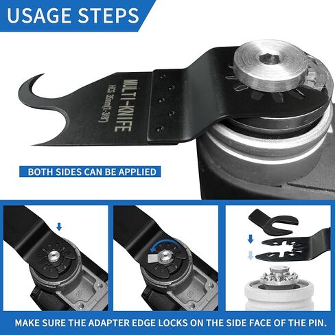 3 قطع من شفرات المنشار المتأرجحة لقطع المعادن، شفرات منشار متعددة الأدوات لقطع السجاد PVC، وألواح الأسقف والكرتون، أسود in Kuwait