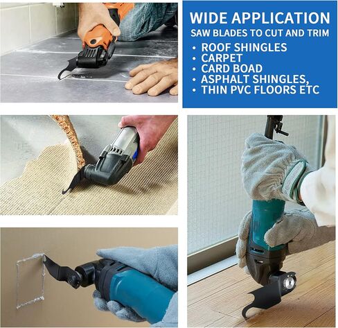 3 قطع من شفرات المنشار المتأرجحة لقطع المعادن، شفرات منشار متعددة الأدوات لقطع السجاد PVC، وألواح الأسقف والكرتون، أسود in Kuwait