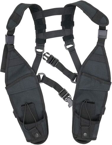 Universal Double Radio Shoulder Harness Chest Rig Bag Pocket Pack Holster Vest for Two Way Radio Rescue Essentials(Vest Harness) in Saudi Arabia