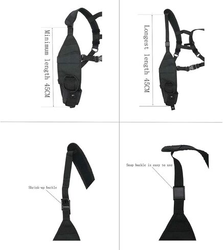 Universal Double Radio Shoulder Harness Chest Rig Bag Pocket Pack Holster Vest for Two Way Radio Rescue Essentials(Vest Harness) in Saudi Arabia