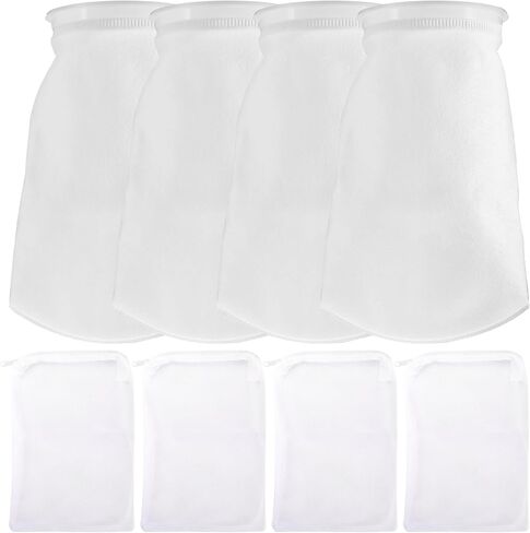 ESDEITT 2PCS Felt Filter Socks 7inch Ring 17inch Long,200um Aquarium Filter Bags and Filter Media Bags with Zipper in Kuwait