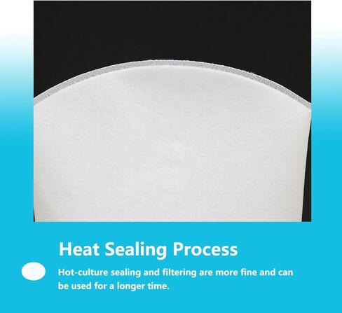 ESDEITT 2PCS Felt Filter Socks 7inch Ring 17inch Long,200um Aquarium Filter Bags and Filter Media Bags with Zipper in Kuwait