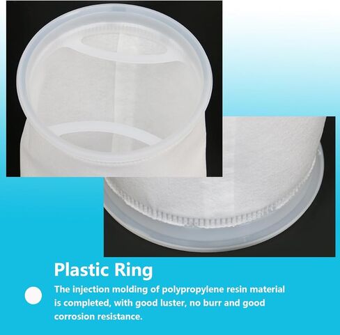 ESDEITT 2PCS Felt Filter Socks 7inch Ring 17inch Long,200um Aquarium Filter Bags and Filter Media Bags with Zipper in Kuwait