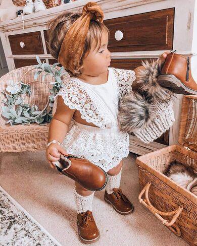 بدلة رومبير للفتيات حديثي الولادة من الدانتيل، ملابس مكشكشة بدون أكمام بدون ظهر، فستان توتو (D- دانتيل للفتيات الصغيرات، 12-18 شهرًا) in Kuwait