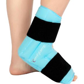 Comfytemp Large Ankle Foot Ice Pack Wrap for Plantar Fasciitis Relief, Ankle Brace for Sprained Ankle, Heel Spur, Swelling, Achilles Tendonitis, Fibula, Hot & Cold Therapy, Surgery Gift for Men Women