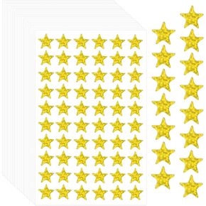 1000Pcs Holographic Gold Star Stickers for Kids Reward, 1 inch Sparkly Foil Gold Star Labels for DIY Crafts Classroom Teachers, Behavior Chart, Student Planner, Classroom Teacher Supplies
