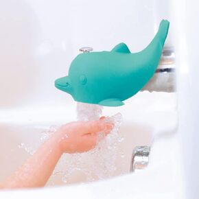 Nuby Bathtub Safety Spout Guard - Compatible with Most Standard Faucets - Bath Toys - Shark