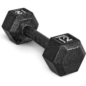 CAP Barbell Cast Iron Hex Dumbbell, Single, 35 lb