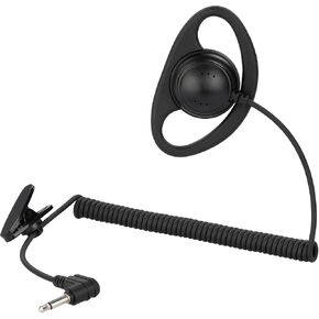 Arrowmax ASK75C-S-35L FBI Style Clear Tube 3.5mm Receiver/Listen Only Earpiece Compatible with Motorola Kenwood Icom 2-Way Radio Speaker Microphone