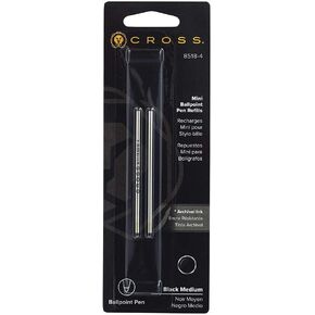 Cross Mini Ballpoint Pen Refill, Medium Point, Blue, 2-Pack (8518-6)