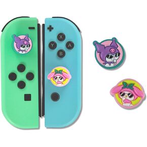 Sonix x Sanrio Silicone Thumb Grip Caps for Joy-Con | Compatible with Nintendo Switch/Switch Lite/OLED | 4 pcs - Kuromi and My Melody