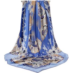 100% Mulberry Silk Scarf 43 Inches Large Square Wrap for Hair Night Sleeping Scarf for Women Head Scarf