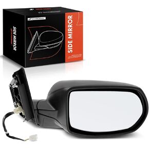 A-Premium Driver Side Power Door Mirror - Compatible with Honda CR-V 2012 2013 2014 2015 2016 - Non-Heated Manual Folding Black Outside Rear View Mirror - Replace# 76258-T0A-A11