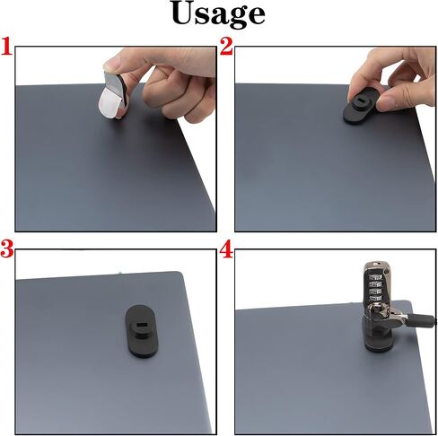 Laptop Cable Lock, 4 Digital Combination Lock, Security Computer Cable Lock with a Metal Round Anchor Plate for Any PC, Tablets, Notebooks, and Other Devices in Saudi Arabia