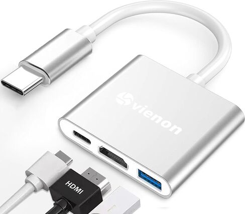 USB C to Dual HDMI Adapter 4K@60hz, Type C to HDMI Splitter for 2 Monitors, (Thunderbolt 3/4) USB C to Dual HDMI Hub Extend Display for Macbook Air/Pro, Dell XPS, HP and More in Kuwait