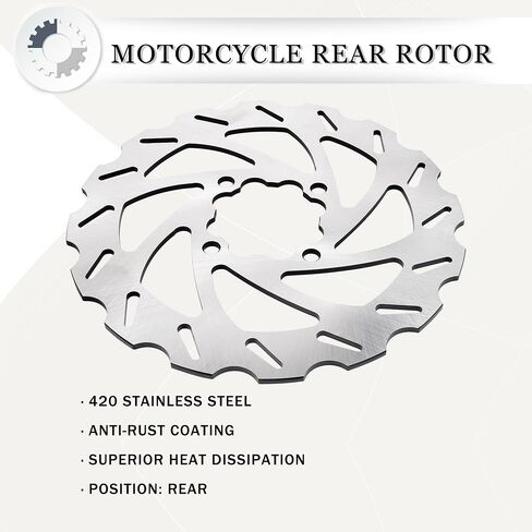 قرص دوار الفرامل ATV خلفي 200 مم 1S3-2582W-00-00 متوافق مع Yamaha Raptor 700 700R 2006-2023 YFZ450 2006-2013 YFZ450R 2009-2023 YFZ450X 2010-2011، 1S3-2582W-10-00 in Saudi Arabia
