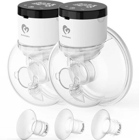 Bellababy Wearable Breast Pump Hands Free,Touch Screen Shows Pumping Time and Intensity,Quiet and Pain Free,4 Modes 9 Levels of Comfortable Suction.(24mm) in Saudi Arabia