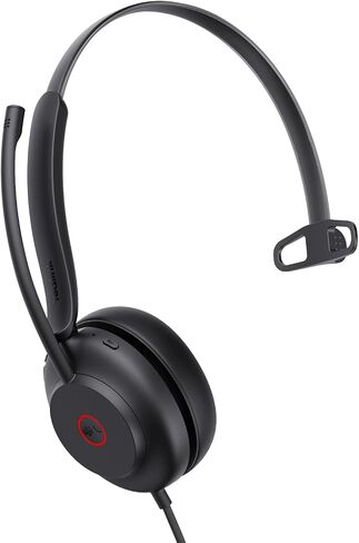 Yealink USB Headset, UH35 Wired Headset with Noise Cancelling Microphone, Teams Certified, All-day Comfort Design, Stereo Headset for PC Laptop Mac VOIP Phone, Easy Mute, Busylight in Saudi Arabia