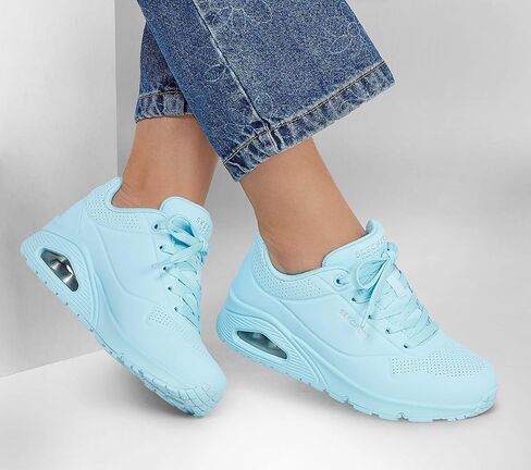 Skechers Women's Uno-Stand on Air Sneaker, HOT Pink, 9 in Saudi Arabia