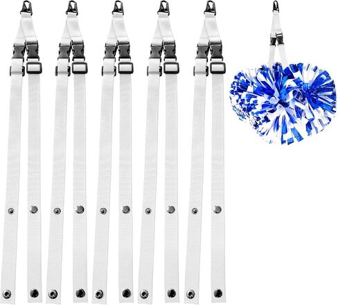 Cheer Pom Poms Carrier for Backpacks - Adjustable Cheerleading Poms Keeper - Heavy Duty Webbing Gear Connector for Travel, Competition & Practice in Kuwait
