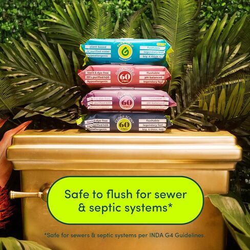 Goodwipes Flushable Butt Wipes – Soothing Botanicals & Aloe – Soft & Gentle Individually Wrapped Wet Wipes for On-the-Go & Travel Use – Largest Adult Toilet Wipes – Shea-Coco, 1 pack, 32 count in Saudi Arabia