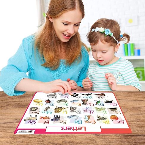 Kids Placemat - Kids Placemats for Dining Table, Making Meal Time Learning More Fun - Safety Tested, Food Grade, BPA Free, Anti Slip and Easy to Clean in Saudi Arabia