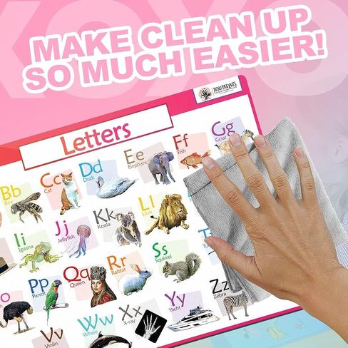 Kids Placemat - Kids Placemats for Dining Table, Making Meal Time Learning More Fun - Safety Tested, Food Grade, BPA Free, Anti Slip and Easy to Clean in Saudi Arabia