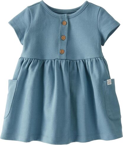 little planet by carter's baby-girls Baby & Toddler Girls' Organic Cotton Dress, Dusty Rose, 24M in Saudi Arabia