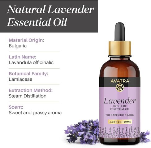 زيت أفاترا بلو لوتس العطري للبشرة والشموع والعلاج العطري | زيت عطري طبيعي وغير مخفف | للناشر والصابون والشموع | زيت أساسي من الدرجة العلاجية - 3.38 أونصة سائلة in Saudi Arabia