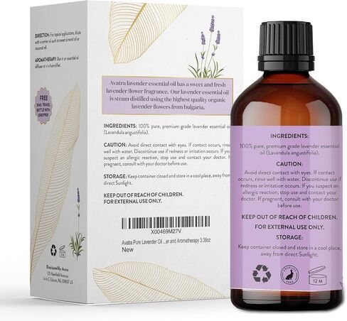 زيت أفاترا بلو لوتس العطري للبشرة والشموع والعلاج العطري | زيت عطري طبيعي وغير مخفف | للناشر والصابون والشموع | زيت أساسي من الدرجة العلاجية - 3.38 أونصة سائلة in Saudi Arabia