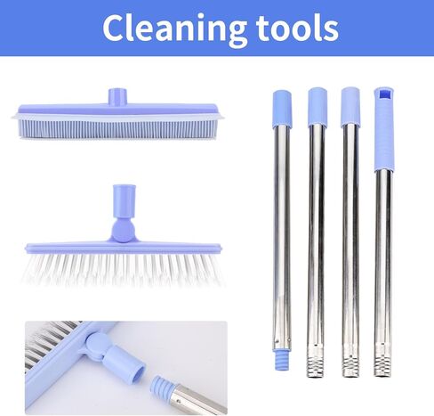 Pet Rubber Broom with 49inch Long Handle, Portable Detailing Lint Remover, Soft Push Broom for Fluff Carpet, Hardwood, Tile, Window in Saudi Arabia