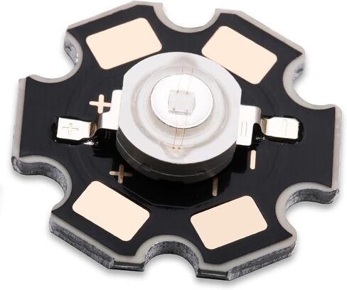 5Pcs 3W Blacklight Bright 410nm UV High Power LED Chip with Aluminum Plate 20mm Star PCB Base Heat Sink Ultraviolet Bulbs Lamp Chips Replacement(Purple 405nm-410nm,DC 3.2-3.6V,700mA) in Saudi Arabia