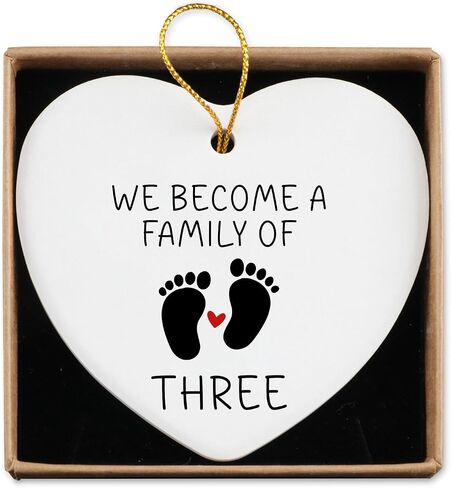Soon to Be Grandma & Grandpa in 2025 Ceramic Ornament Keepsake Sign Heart Plaque Pregnancy Announcement for Grandparents Great Grandparents Baby Announcement Christmas Ornament in Saudi Arabia